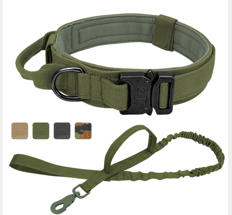 Tactical Dog Collar Pet Collar Tactical Nylon Explosion Type Dog Pen Large Dog Traction